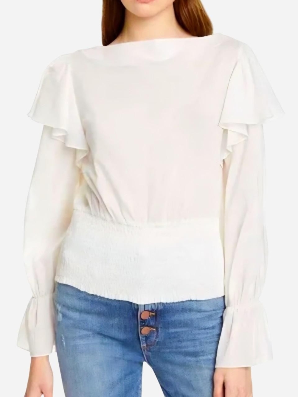 Alice and Olivia ruffle sleeves blouse. Size XS 100% Cotton